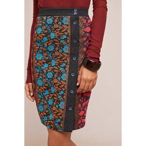 Anthropologie Dolan Jacquard Pencil Skirt, Size Large